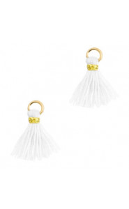 Mini Quaste 1.2cm - Gold-white